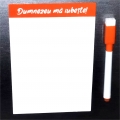 Tablita si marker magnetice orange, Dumnezeu ma iubeste!